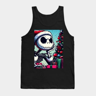 Elevate Your Holidays: Unique Jack Skellington Christmas Art for a Whimsical Celebration! Tank Top